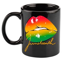 Juneteenth Lips Celebration 11oz C Handle Ceramic Mug