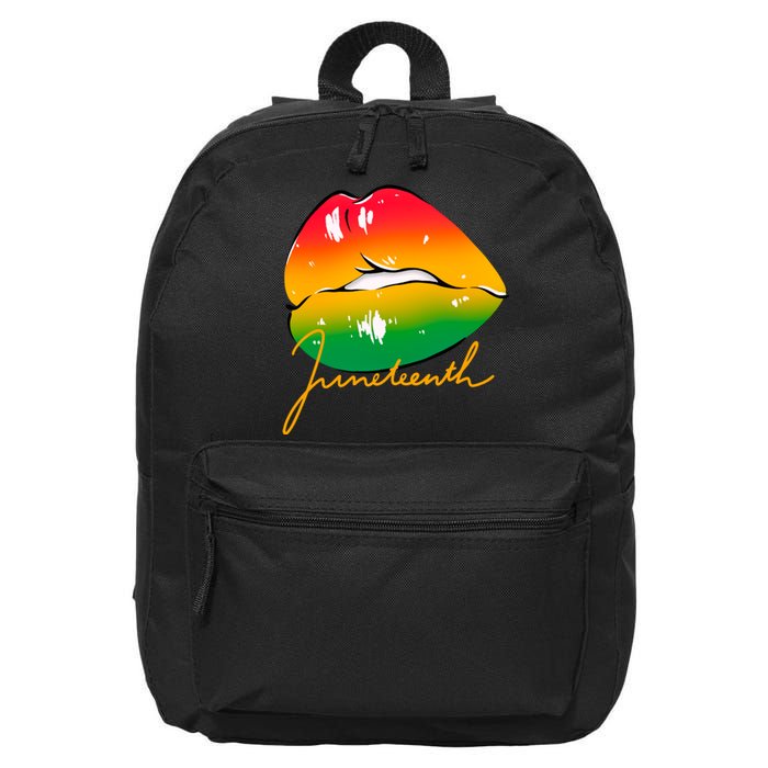 Juneteenth Lips Celebration 16 in Basic Backpack