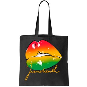 Juneteenth Lips Celebration Tote Bag