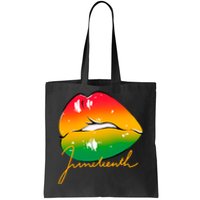 Juneteenth Lips Celebration Tote Bag