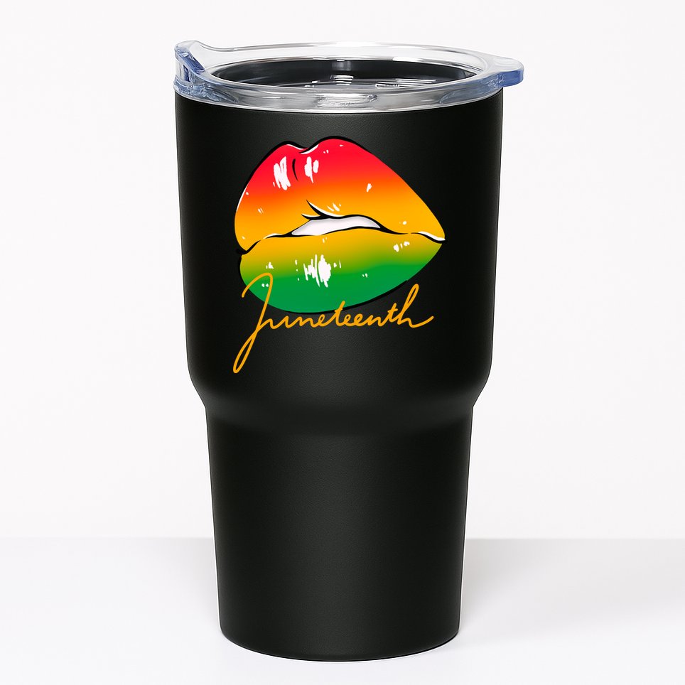 Juneteenth Lips Celebration Tumbler