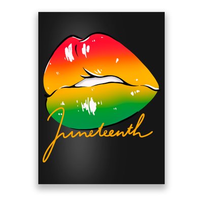 Juneteenth Lips Celebration Poster