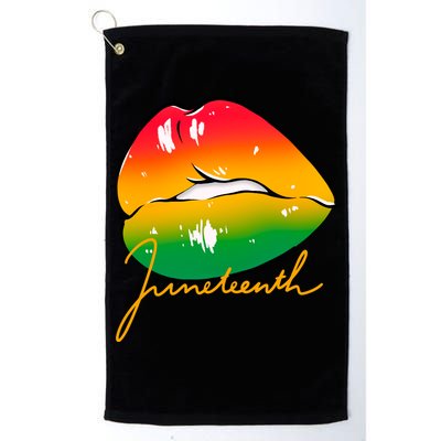 Juneteenth Lips Celebration Golf Towel