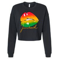 Juneteenth Lips Celebration Cropped Pullover Crew