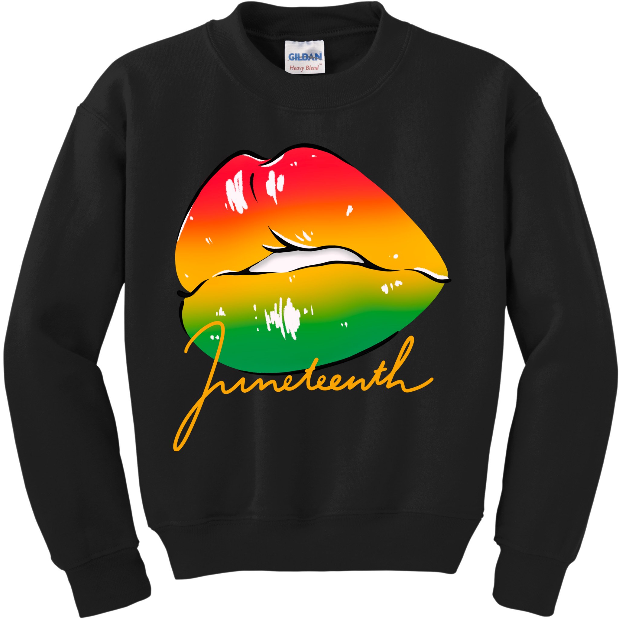 Juneteenth Lips Celebration Kids Sweatshirt