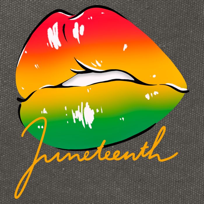 Juneteenth Lips Celebration Cotton Canvas Backpack