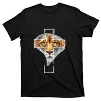 Judah Lion Cross Jesus Christ Religious Faith In God T-Shirt