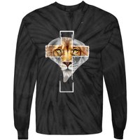 Judah Lion Cross Jesus Christ Religious Faith In God Tie-Dye Long Sleeve Shirt