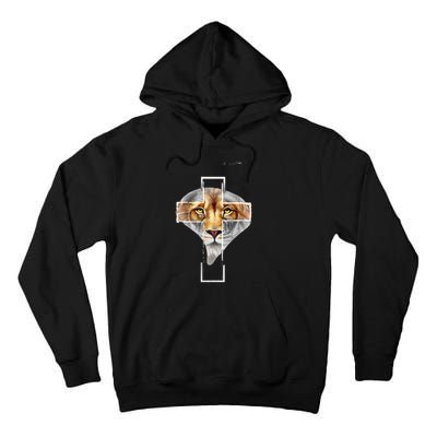 Judah Lion Cross Jesus Christ Religious Faith In God Tall Hoodie