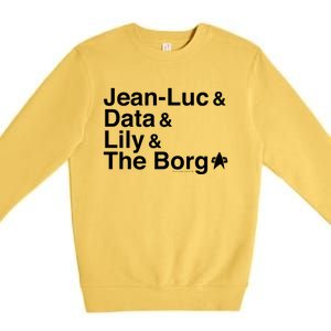 Jean Luc Data Lily The Borg Premium Crewneck Sweatshirt