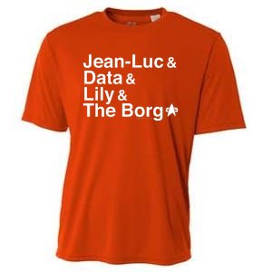 Jean Luc Data Lily The Borg Cooling Performance Crew T-Shirt