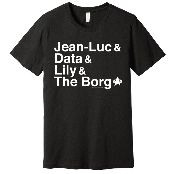 Jean Luc Data Lily The Borg Premium T-Shirt