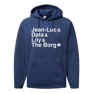 Jean Luc Data Lily The Borg Performance Fleece Hoodie