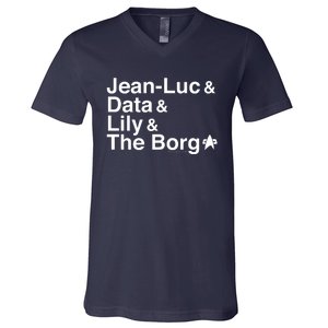 Jean Luc Data Lily The Borg V-Neck T-Shirt