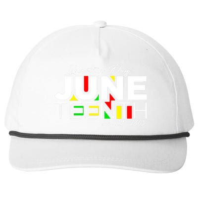 Juneteenth Liberation Day Since 1865 Snapback Five-Panel Rope Hat