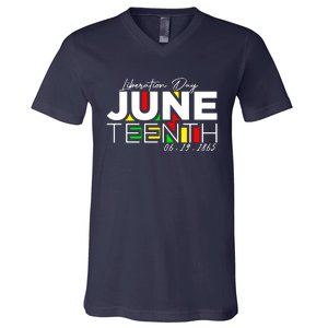 Juneteenth Liberation Day Since 1865 V-Neck T-Shirt