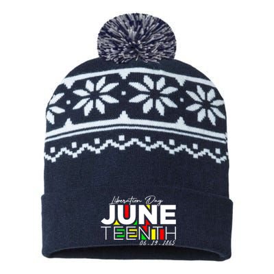 Juneteenth Liberation Day Since 1865 USA-Made Snowflake Beanie