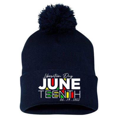 Juneteenth Liberation Day Since 1865 Pom Pom 12in Knit Beanie