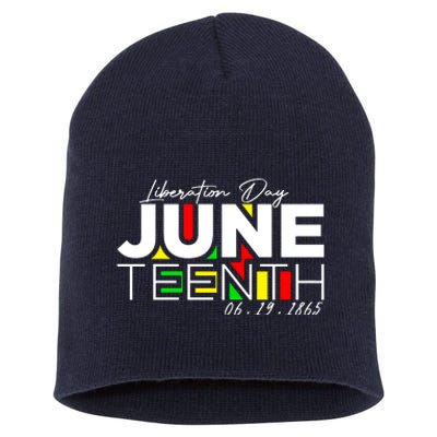 Juneteenth Liberation Day Since 1865 Short Acrylic Beanie