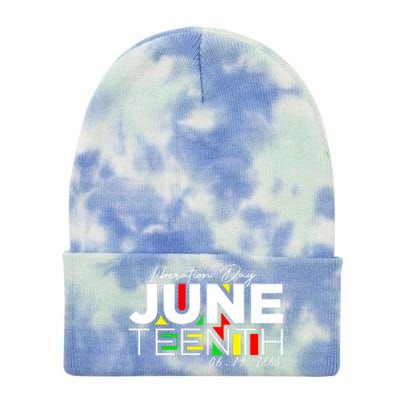 Juneteenth Liberation Day Since 1865 Tie Dye 12in Knit Beanie