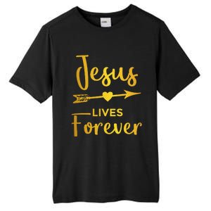 Jesus Lives Forever Christian Graphic Easter Tall Fusion ChromaSoft Performance T-Shirt