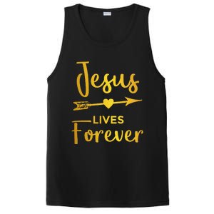 Jesus Lives Forever Christian Graphic Easter PosiCharge Competitor Tank