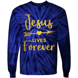 Jesus Lives Forever Christian Graphic Easter Tie-Dye Long Sleeve Shirt