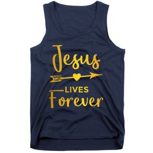 Jesus Lives Forever Christian Graphic Easter Tank Top