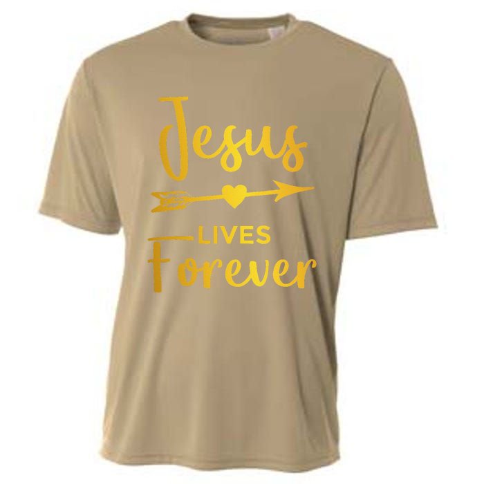 Jesus Lives Forever Christian Graphic Easter Cooling Performance Crew T-Shirt