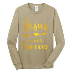 Jesus Lives Forever Christian Graphic Easter Tall Long Sleeve T-Shirt