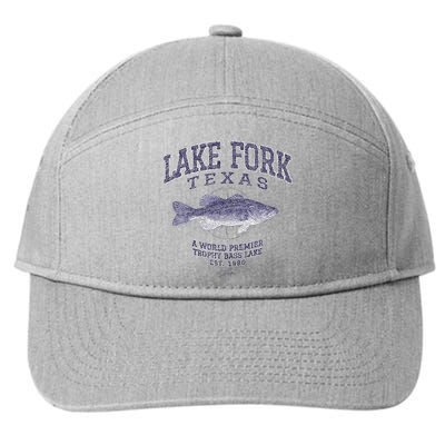 JCombs Lake Fork TX With Largemouth Bass 7-Panel Snapback Hat