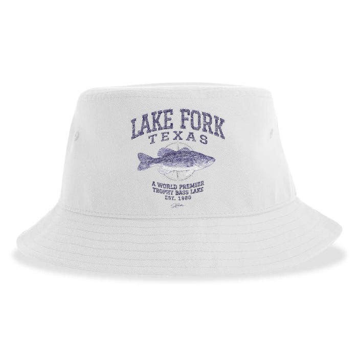 JCombs Lake Fork TX With Largemouth Bass Sustainable Bucket Hat