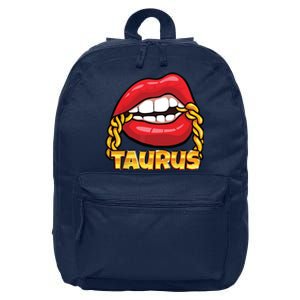 Juicy Lips Gold Chain Taurus Zodiac Sign 16 in Basic Backpack