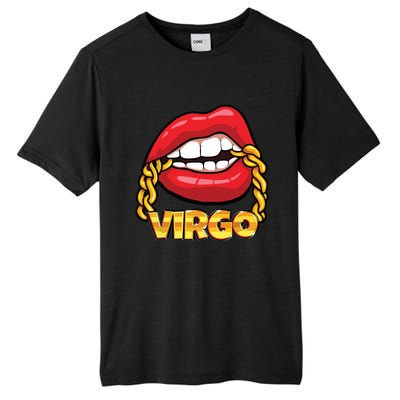 Juicy Lips Gold Chain Virgo Zodiac Sign Tall Fusion ChromaSoft Performance T-Shirt