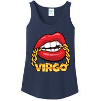 Juicy Lips Gold Chain Virgo Zodiac Sign Ladies Essential Tank