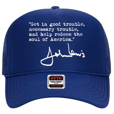 John Lewis Get In Trouble (Black) High Crown Mesh Back Trucker Hat