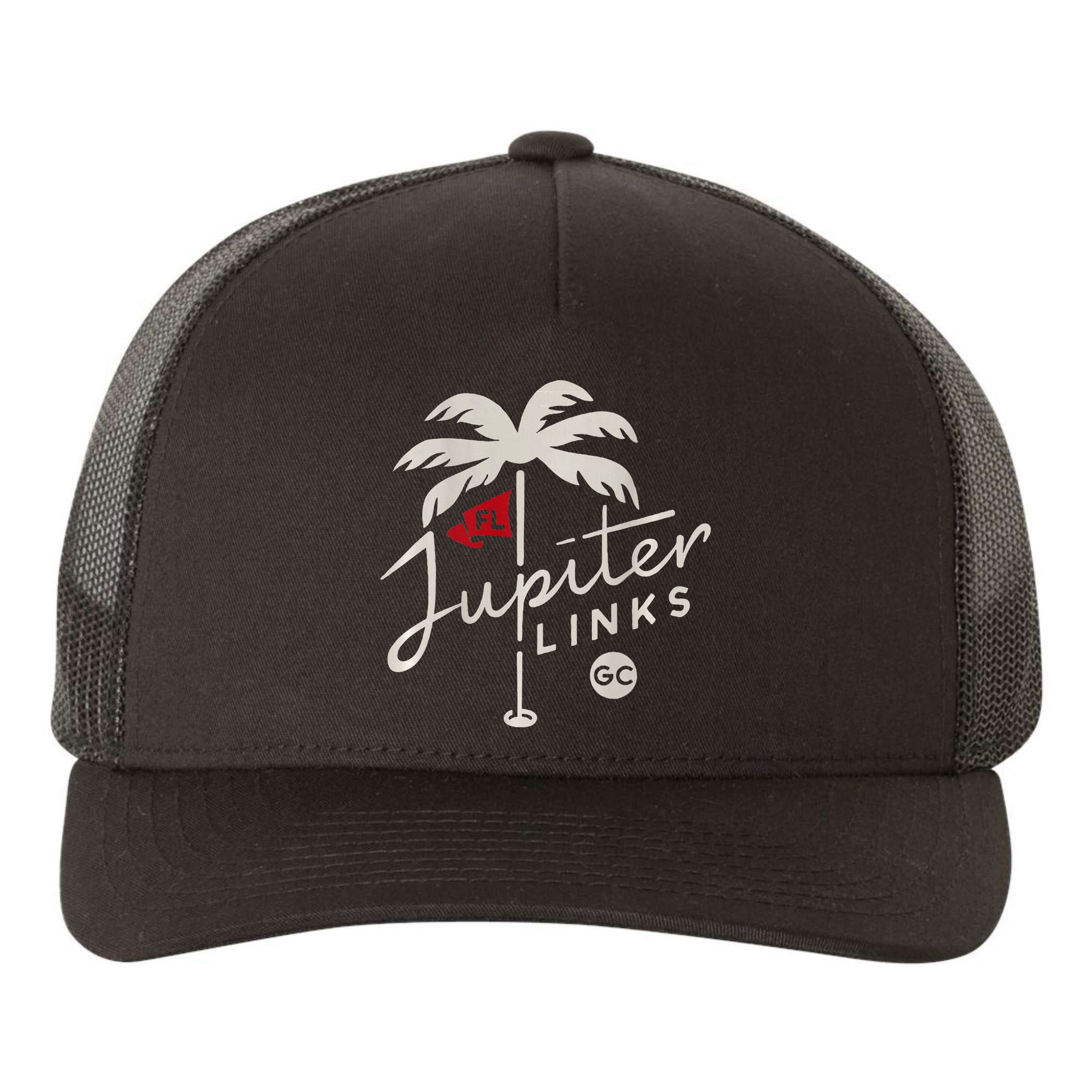 Jupiter Links Golf Club Tgl Frontback Yupoong Adult 5-Panel Trucker Hat