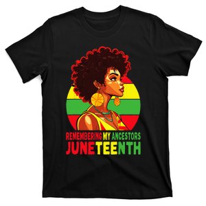 Juneteenth  Loc'd Hair Remembering My Ancestors T-Shirt