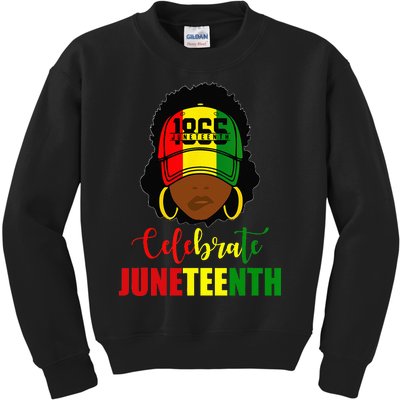 Juneteenth Loc'd Hair Remembering My Ancestors Kids Sweatshirt