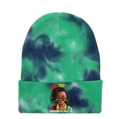 Juneteenth Locd Hair Remebering My Ancestors Tie Dye 12in Knit Beanie