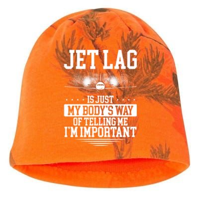 Jet Lag Is Just My Body's Way Of Telling Me I'm Important Kati - Camo Knit Beanie