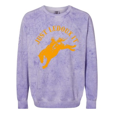 Just Ledoux It Cowboy Whiskey Wine Lover Colorblast Crewneck Sweatshirt