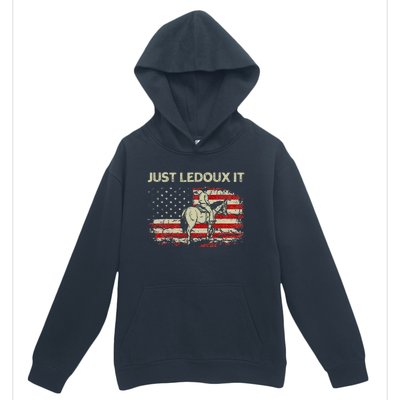 Just Ledoux It Cow Whiskey Wine Lover Vintage USA Flag Urban Pullover Hoodie