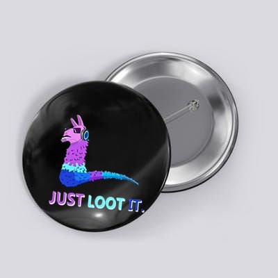 Just Loot It Llama Outfit For Teen Gamers Button