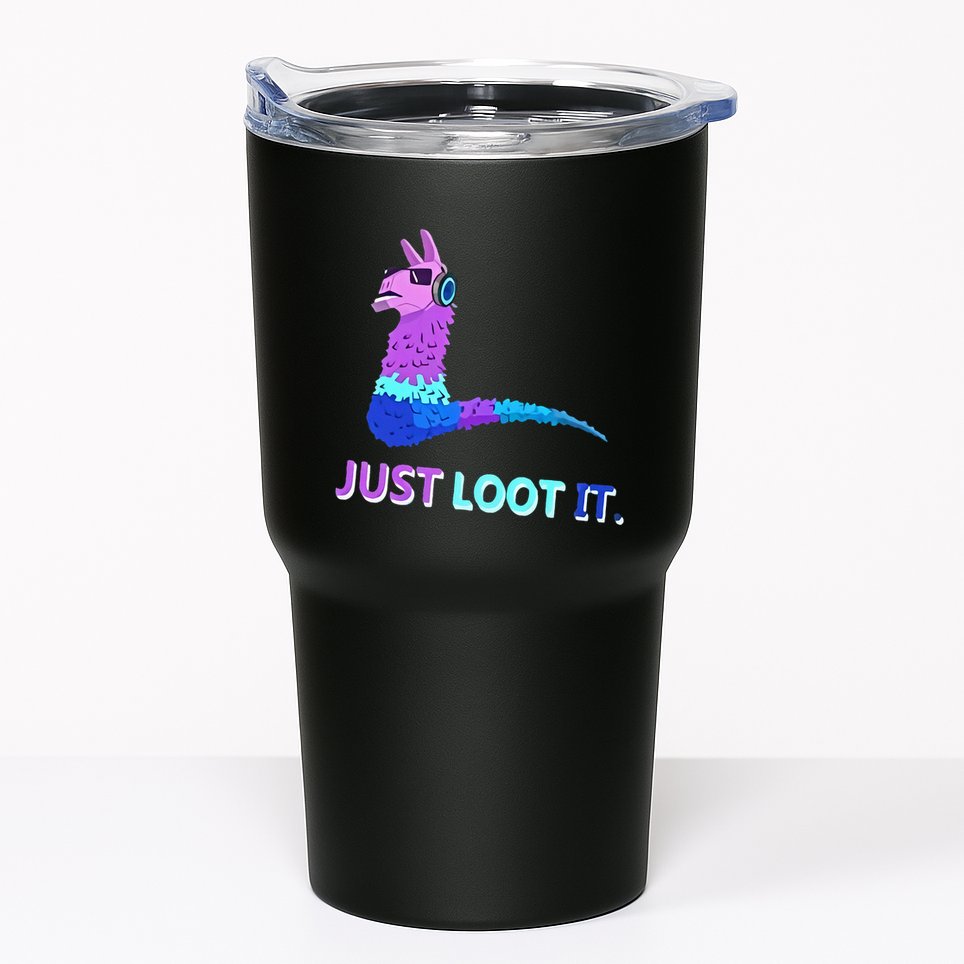 Just Loot It Llama Outfit For Teen Gamers Tumbler