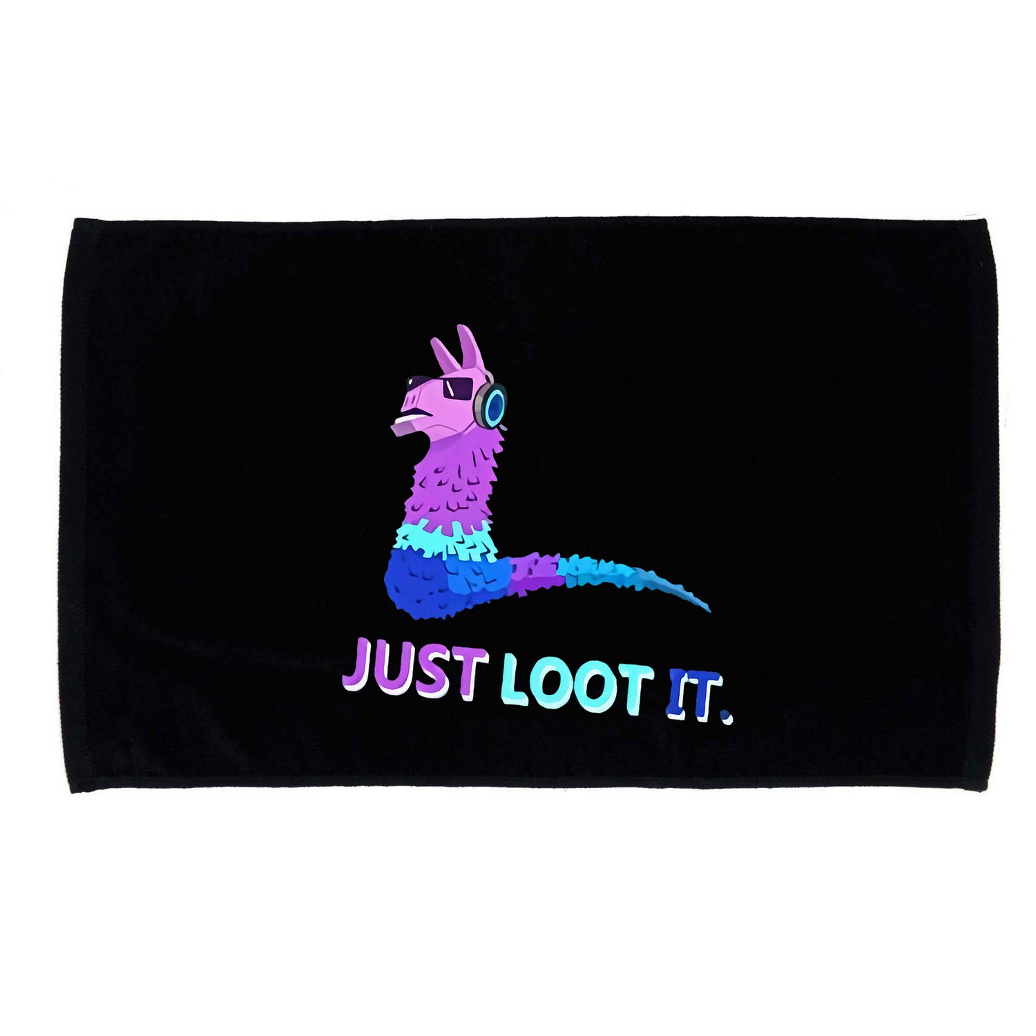 Just Loot It Llama Outfit For Teen Gamers Microfiber Hand Towel