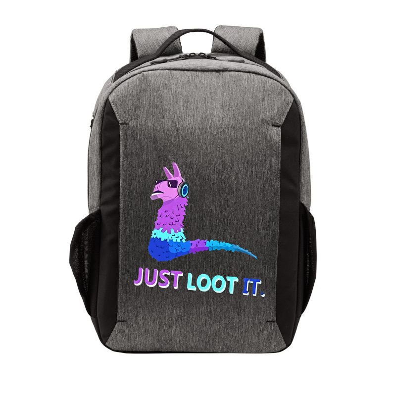 Just Loot It Llama Outfit For Teen Gamers Vector Backpack