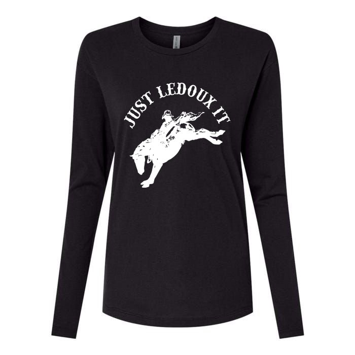 Just Ledoux It Cowboy Whiskey Wine Lover Womens Cotton Relaxed Long Sleeve T-Shirt