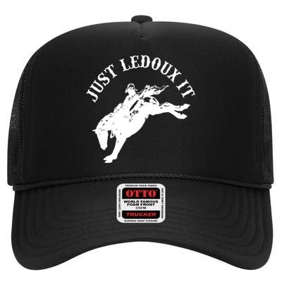 Just Ledoux It Cowboy Whiskey Wine Lover High Crown Mesh Back Trucker Hat