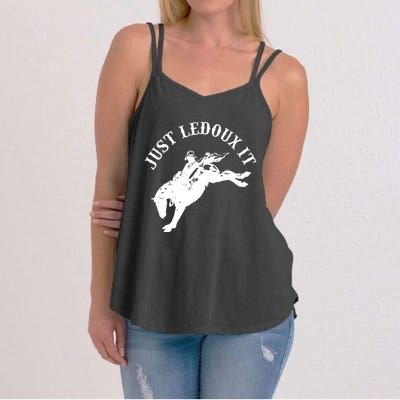 Just Ledoux It Cowboy Whiskey Wine Lover Women's Strappy Tank